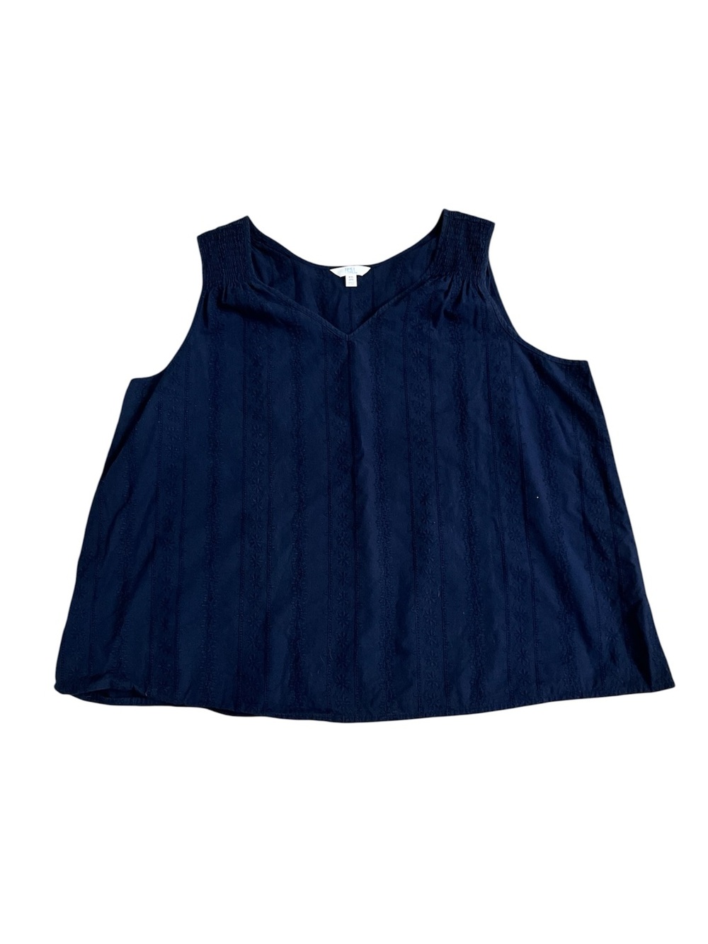 Embroidered V-Neck Tank Top